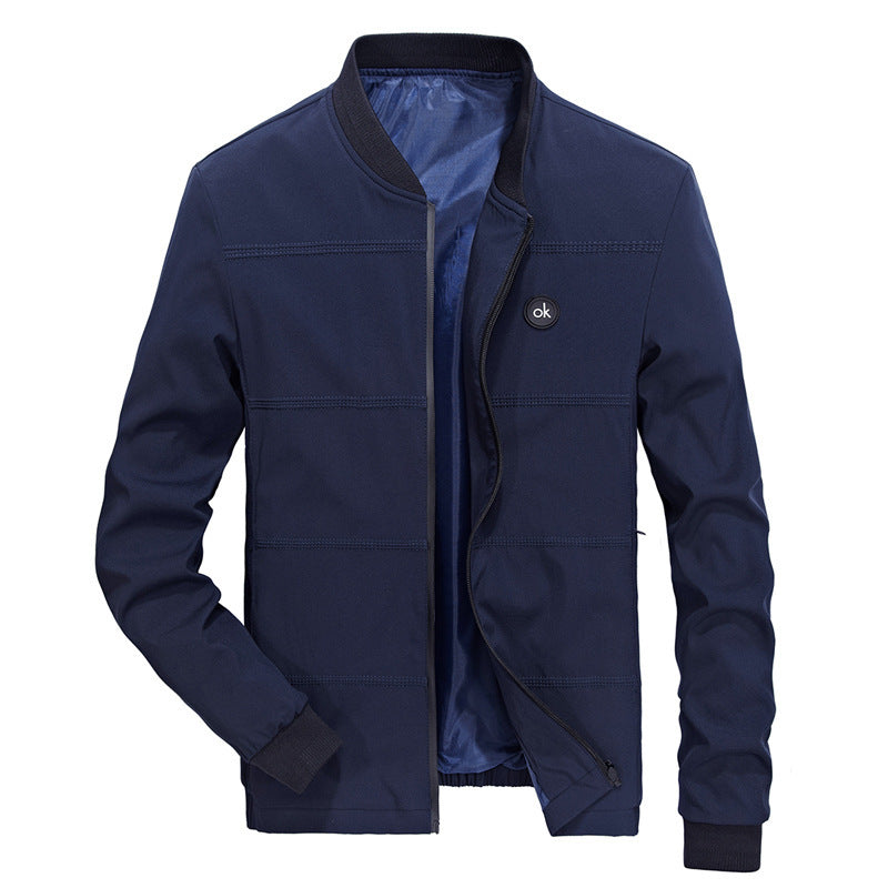 Herren sportliche Bomberjacke mit elastischen Bündchen und praktischen Reißverschlusstaschen EB