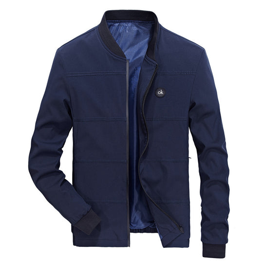 Herren sportliche Bomberjacke mit elastischen Bündchen und praktischen Reißverschlusstaschen EB