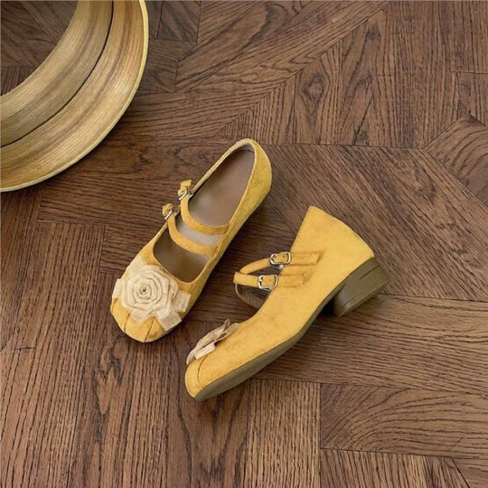Damen Ballerinas mit dekorativem Blumenmotiv EB