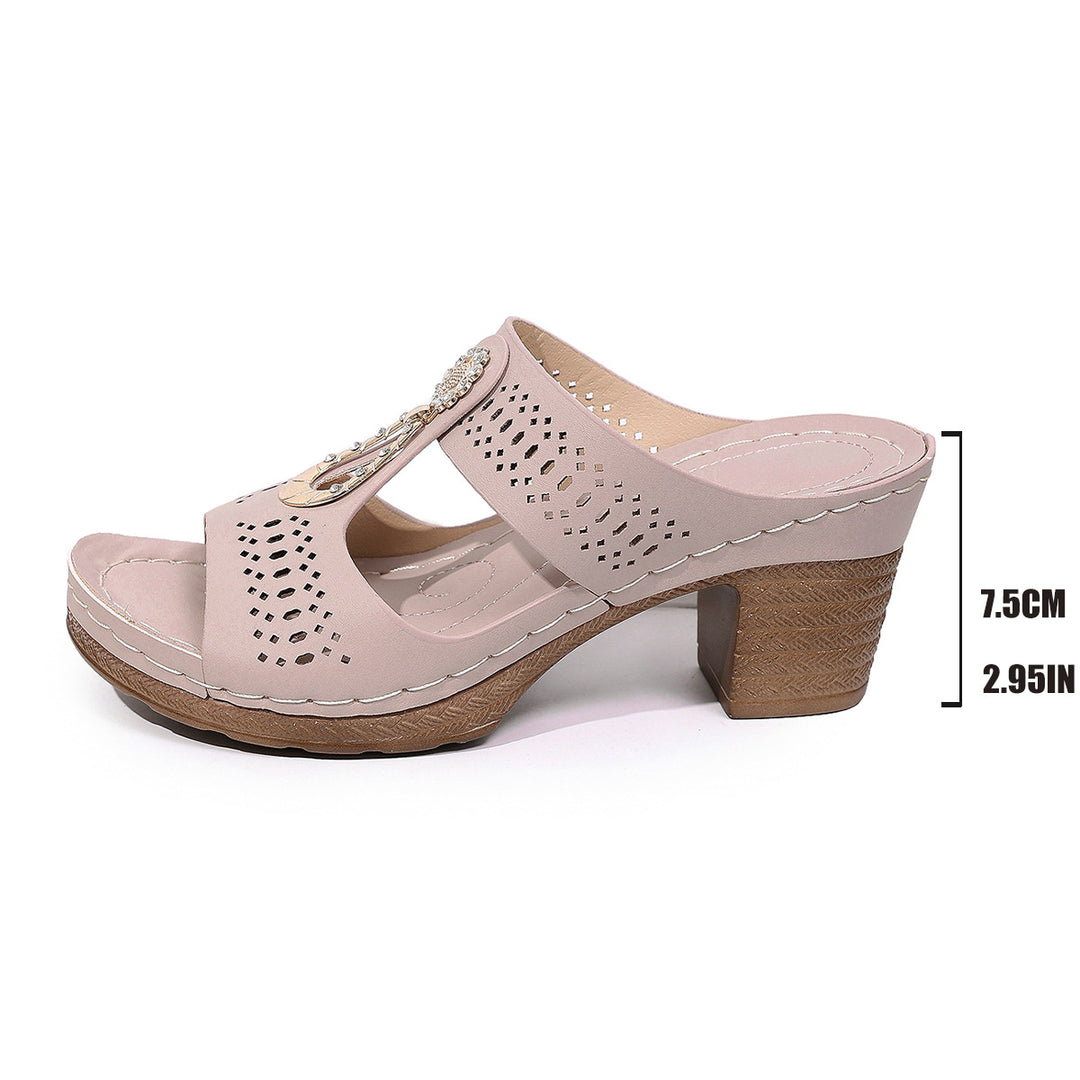 Damen Komfortable Sandaletten mit elegantem Absatz EB