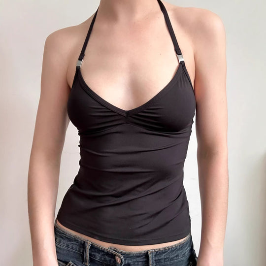 Damen Sportliches Spaghetti-Trägertop mit eleganten Akzenten EB