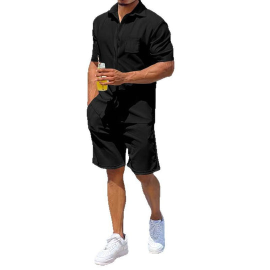 Herren lässiger Kurzoverall mit praktischen Taschen EB
