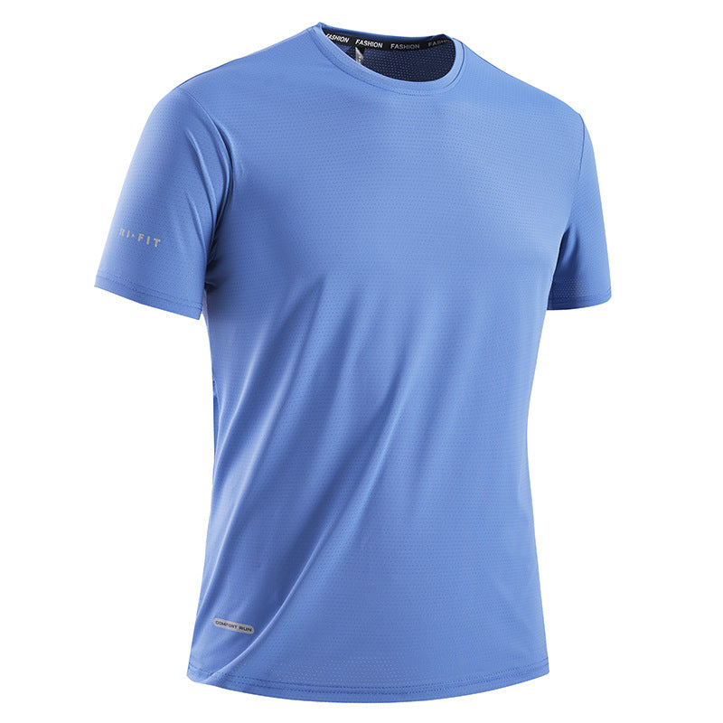 Herren nan atmungsaktives Funktions-T-Shirt aus perforiertem Mesh für Training EB