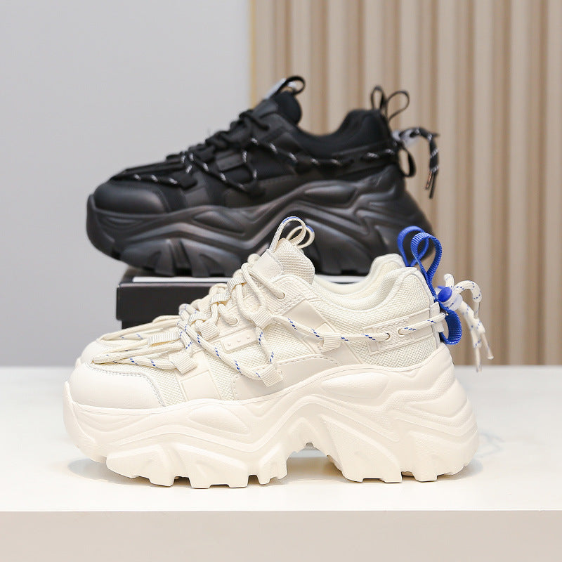 Damen Chunky Lauf-Sneaker mit innovativem Materialmix und rutschfester Sohle EB