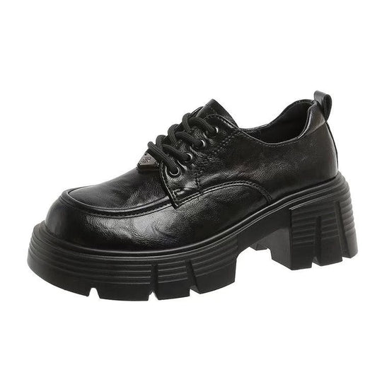 Damen modische Plateau-Schnürschuhe mit robustem Profil EB