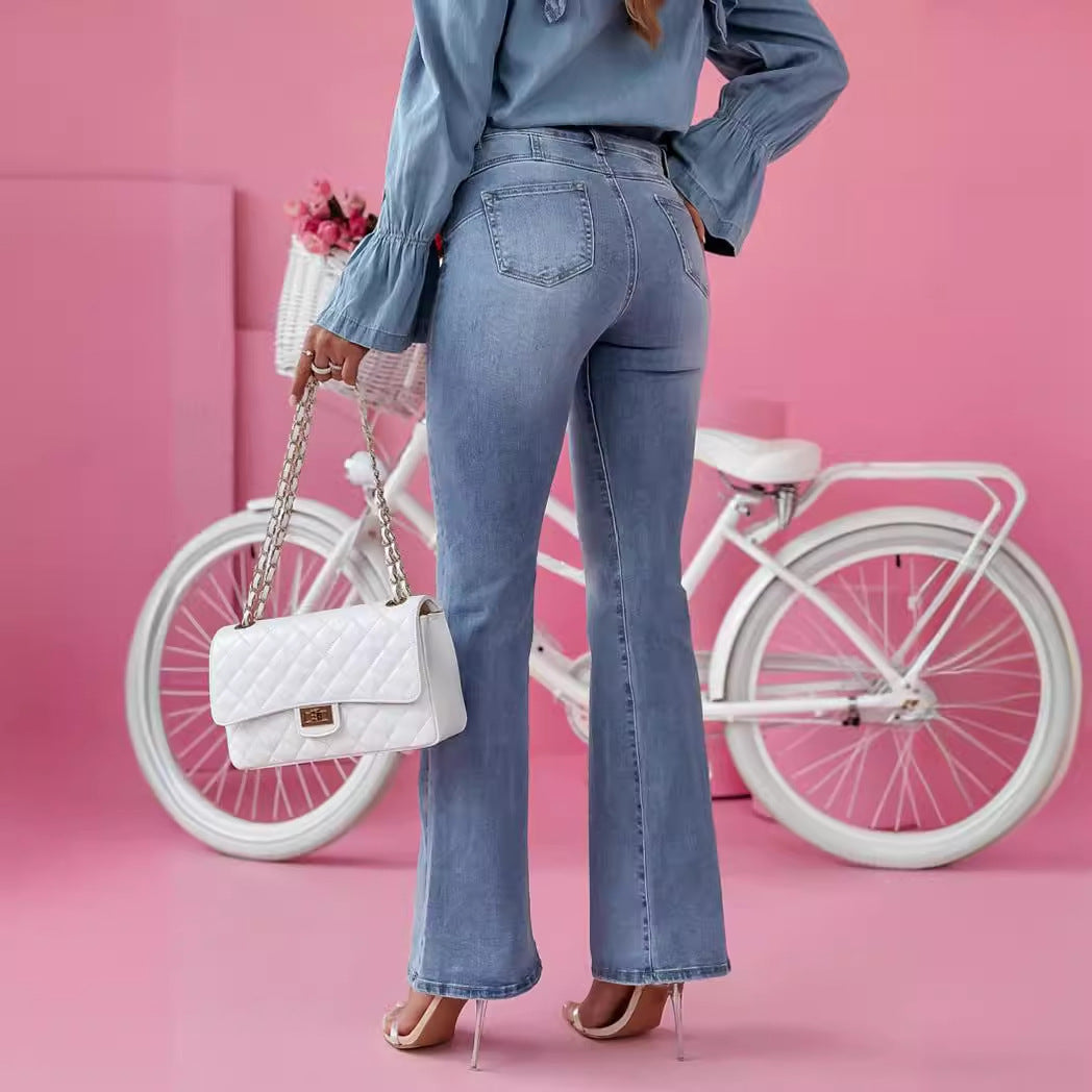 Damen Flared Jeans im eleganten Vintage-Stil EB