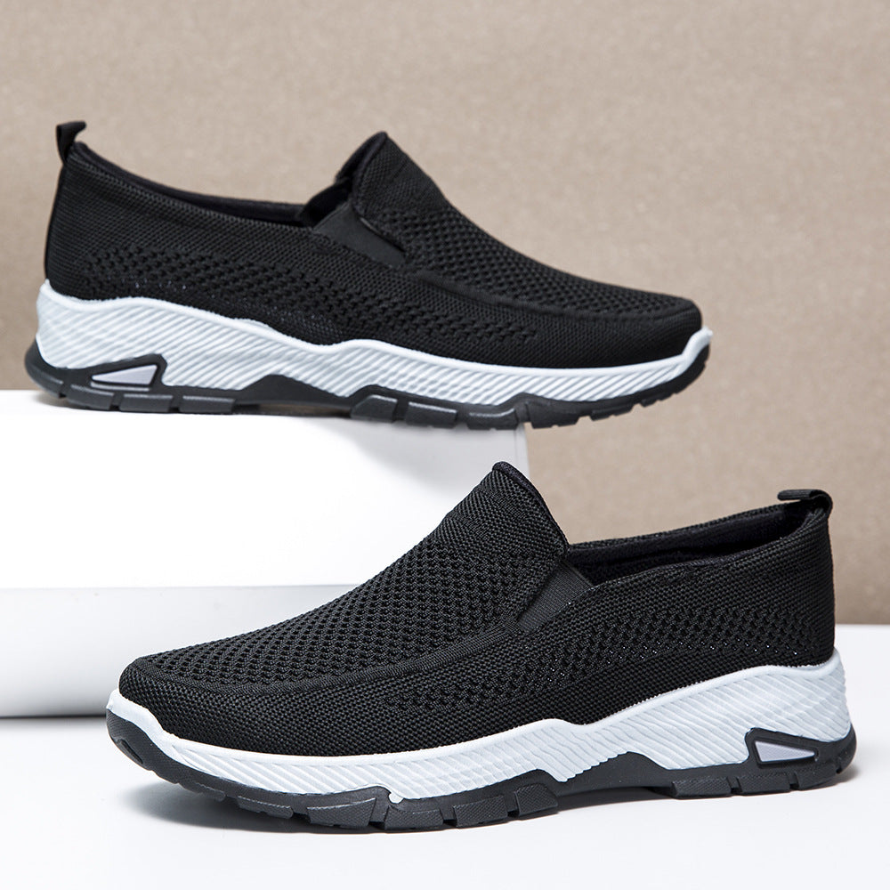 Damen Bequeme Slip-On Sneaker mit atmungsaktiver Mesh-Oberfläche EB