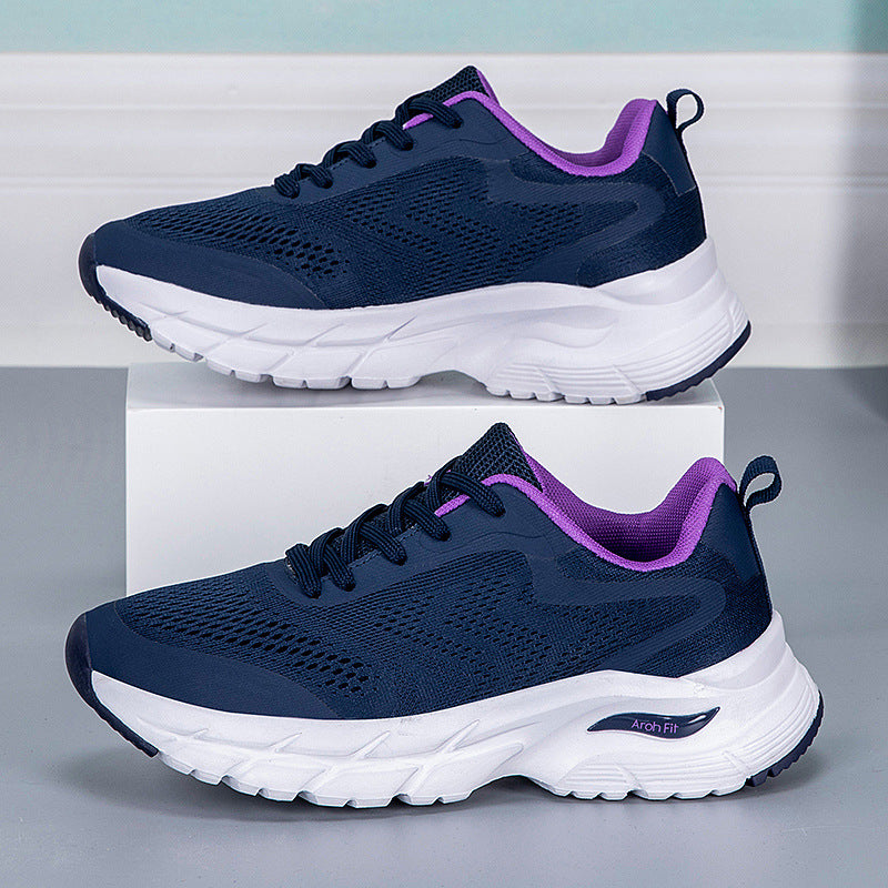 Damen Sportliche Laufschuhe mit atmungsaktivem Mesh-Obermaterial und stoßdämpfender Sohle EB