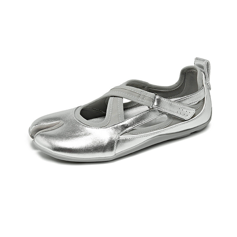 Damen Sportliche Ballerinas mit flexiblem Riemchen und atmungsaktivem Obermaterial EB