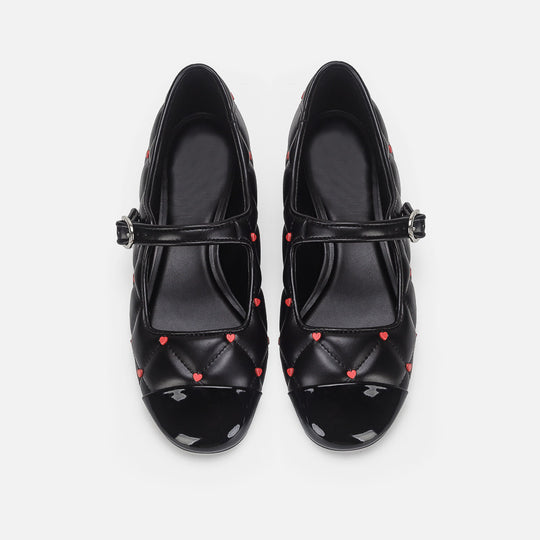 Damen Ballerinas mit eleganter Schnallenakzentgestaltung EB
