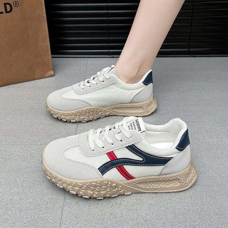 Damen Modische Lauf-Sneaker mit gepolsterter Sohle und atmungsaktivem Obermaterial EB