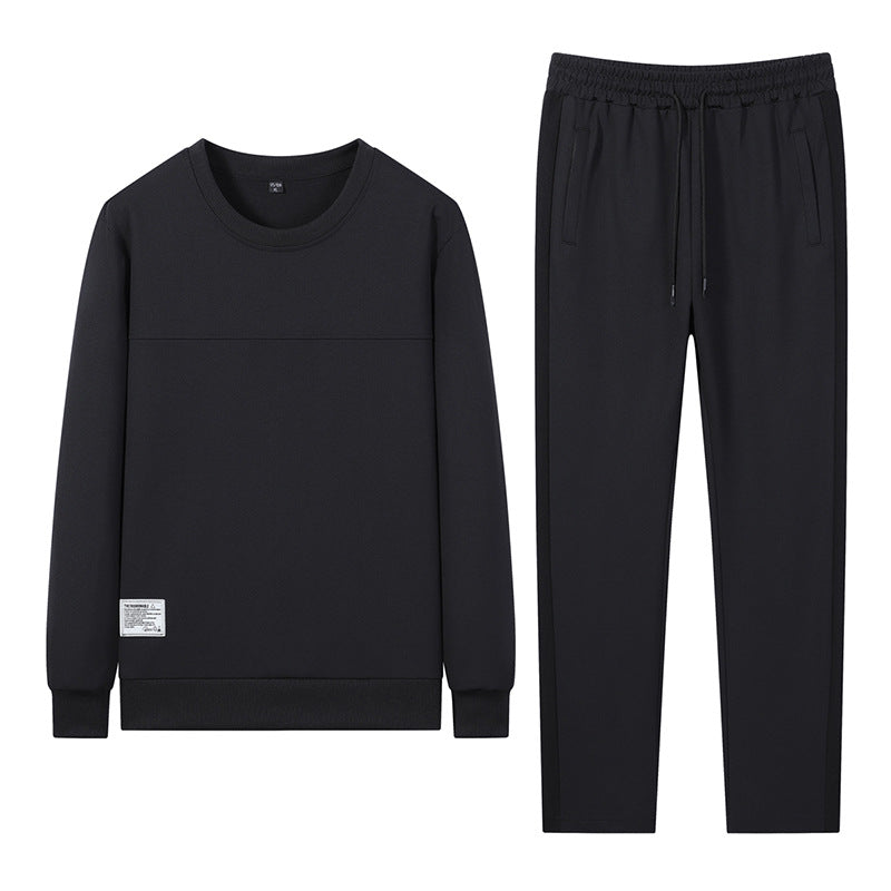 Herren lässiges Trainingsset mit Reißverschluss-Bomber, Rundhals-Sweatshirt und elastischer Jogginghose EB