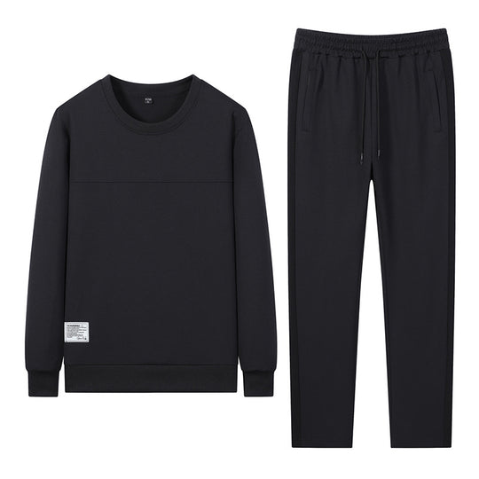 Herren lässiges Trainingsset mit Reißverschluss-Bomber, Rundhals-Sweatshirt und elastischer Jogginghose EB