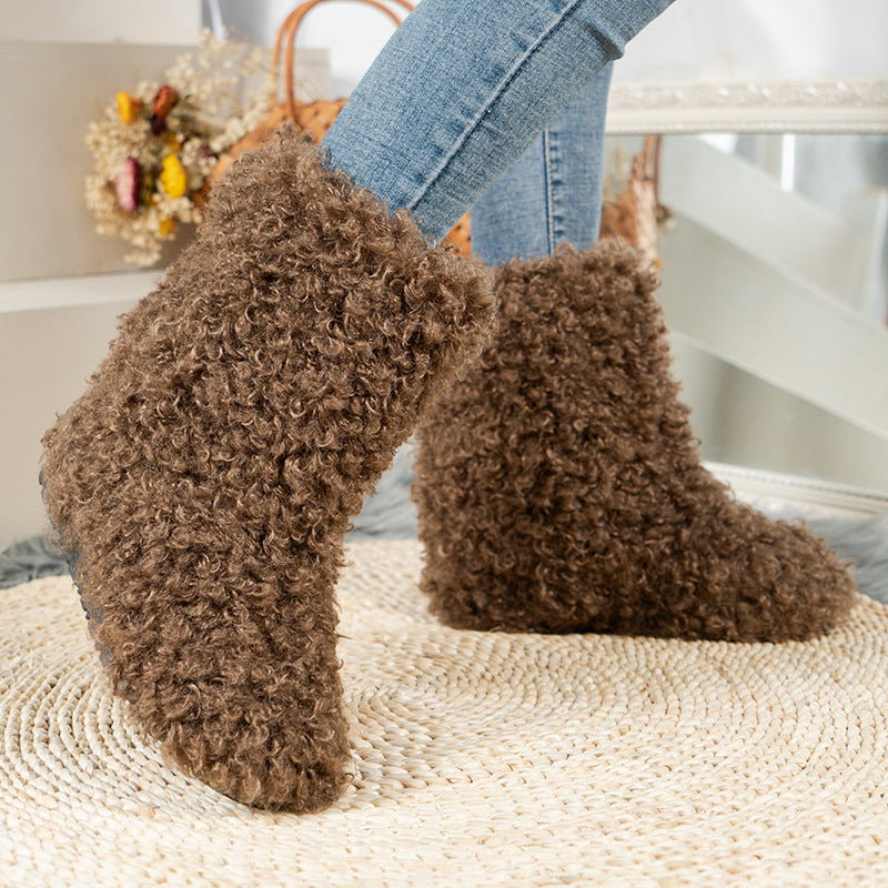 Damen stylische und komfortable Kuschel-Stiefel EB