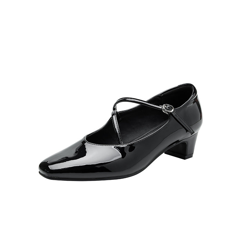 Damen Elegante Mary Jane Schuhe mit modischem Riemchen EB