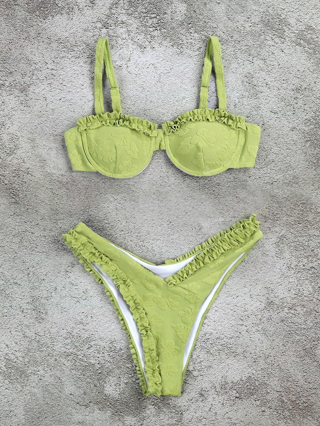 Damen Triangel-Bikini mit funkelndem Glitzereffekt und charmantem Stern-Detail EB