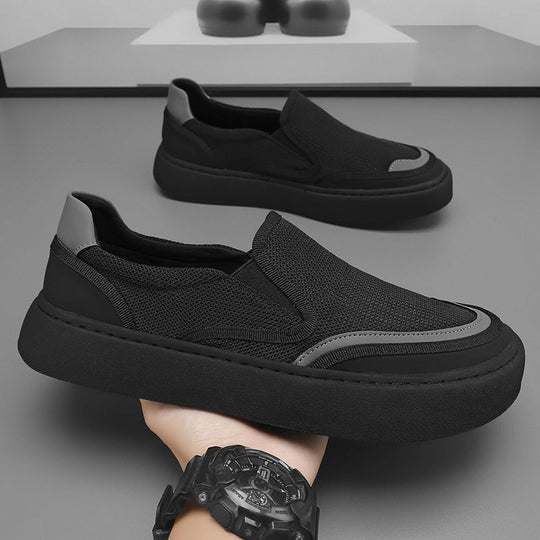 Damen modische Slip-On Sneakers mit atmungsaktivem Textil und rutschfester Sohle EB