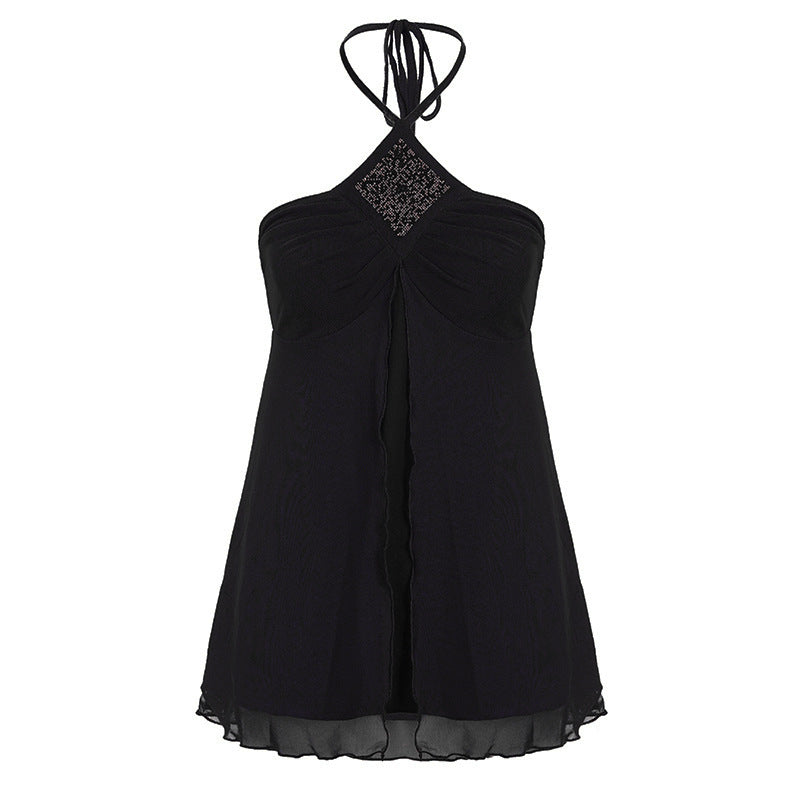 Damen Halteroberteil mit elegantem Spitzendetail EB