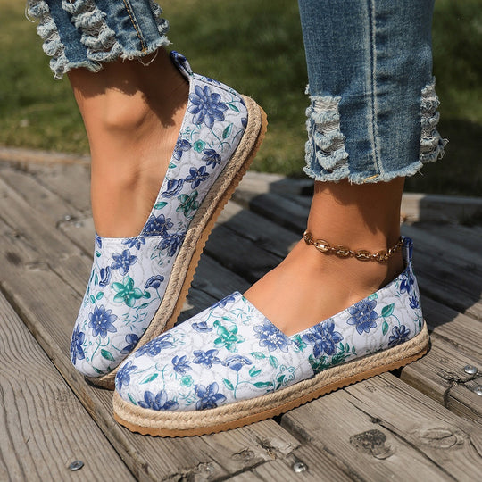 Damen Pantoletten mit floralem Design und komfortabler Sohle EB