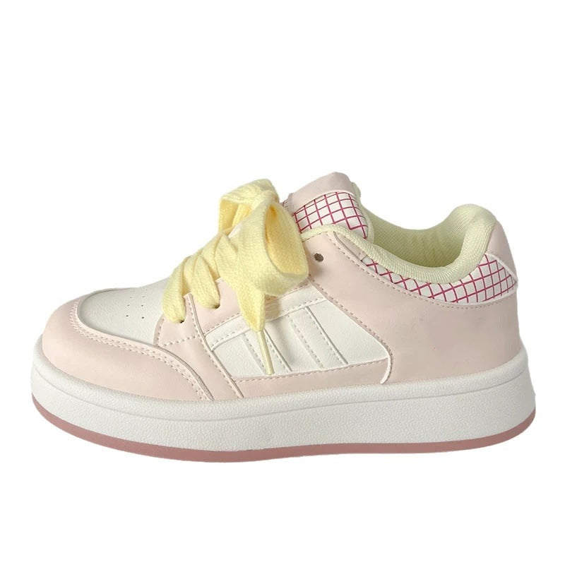 Damen Plattform Sneakers mit modischen Akzenten und bequemer Schnürung EB