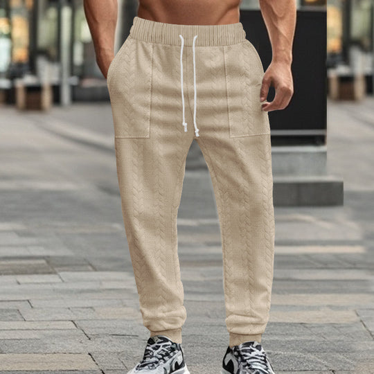 Herren modische Sweatpants mit strukturiertem Design und praktischen Taschen EB
