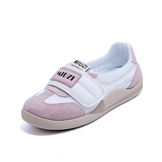 Damen Komfortable Freizeit Sneakers mit atmungsaktivem Netzdesign und elastischem Klettverschluss EB