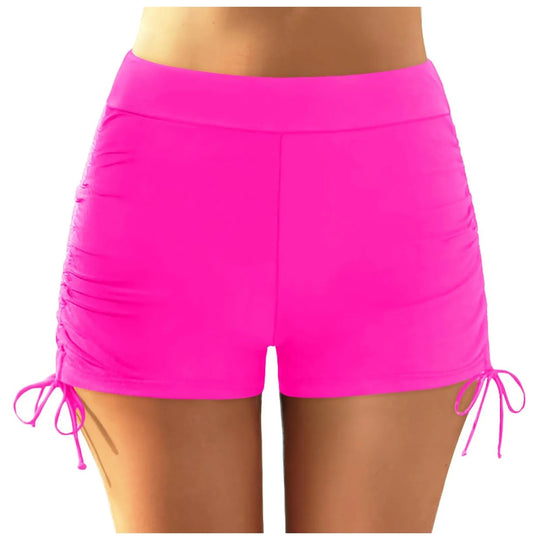 Damen sportliche Badeshorts mit verstellbarem Bund EB