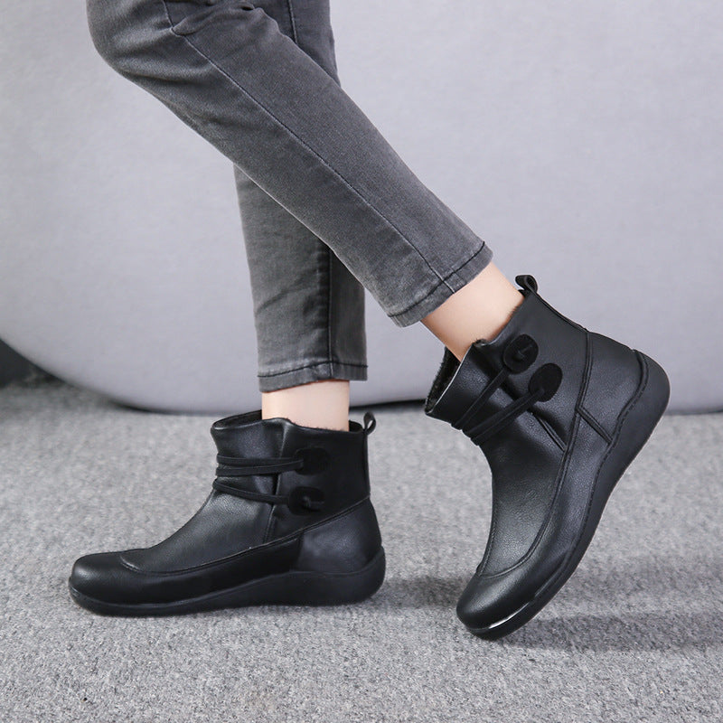 Damen modische Winterstiefeletten mit modernem Schnürdesign und rutschfester Sohle EB