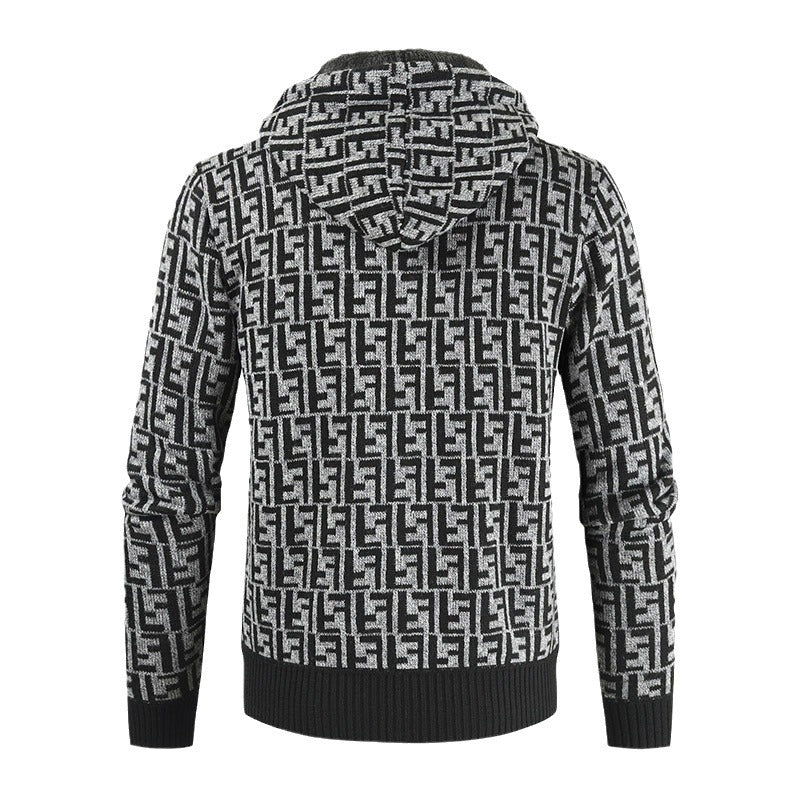 Herren Warm gefütterte Kapuzenjacke EB