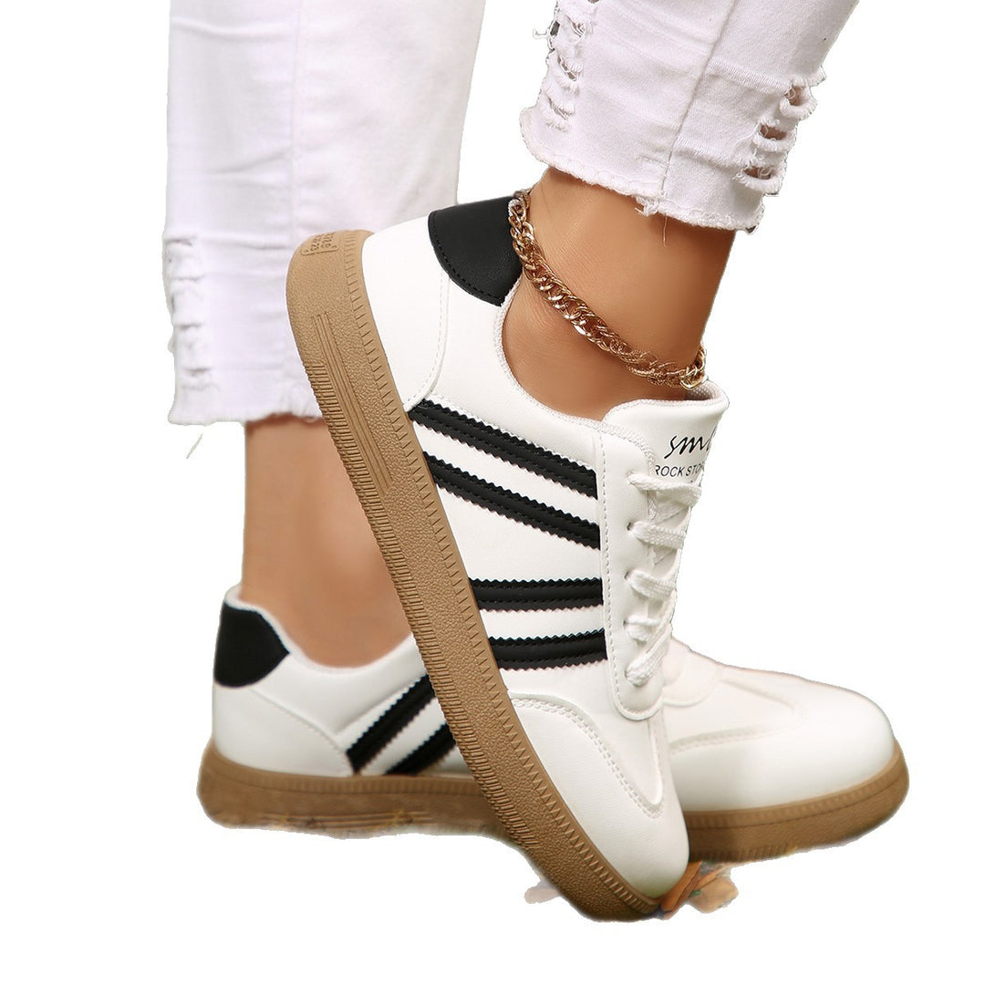 Damen Sportliche Sneakers mit klassischem Streifendesign EB