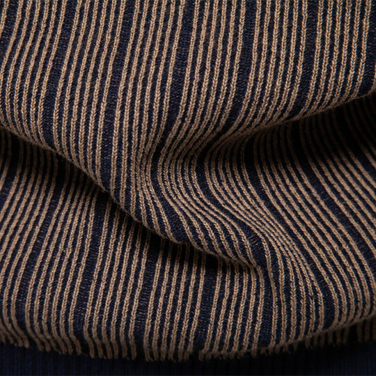Herren Feinstrickpullover mit Rollkragen und Streifenmuster EB