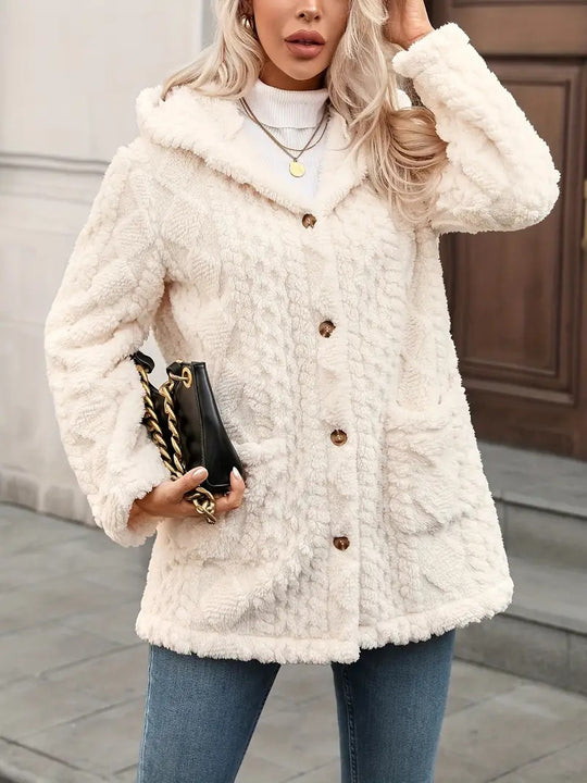 Damen Flauschige Kuscheljacke EB
