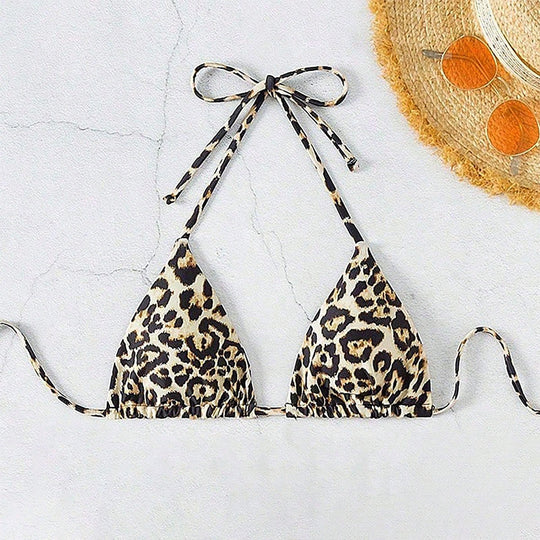 Damen Triangle-Bikinioberteil mit raffiniertem Tiermotiv EB