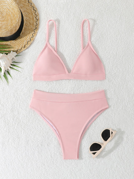 Damen Triangel-Bikini mit hohem Bund EB