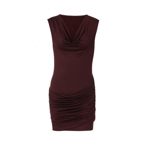 Damen Elegantes Wickelkleid mit raffinierten Rüschendetails und verführerischem V-Ausschnitt EB