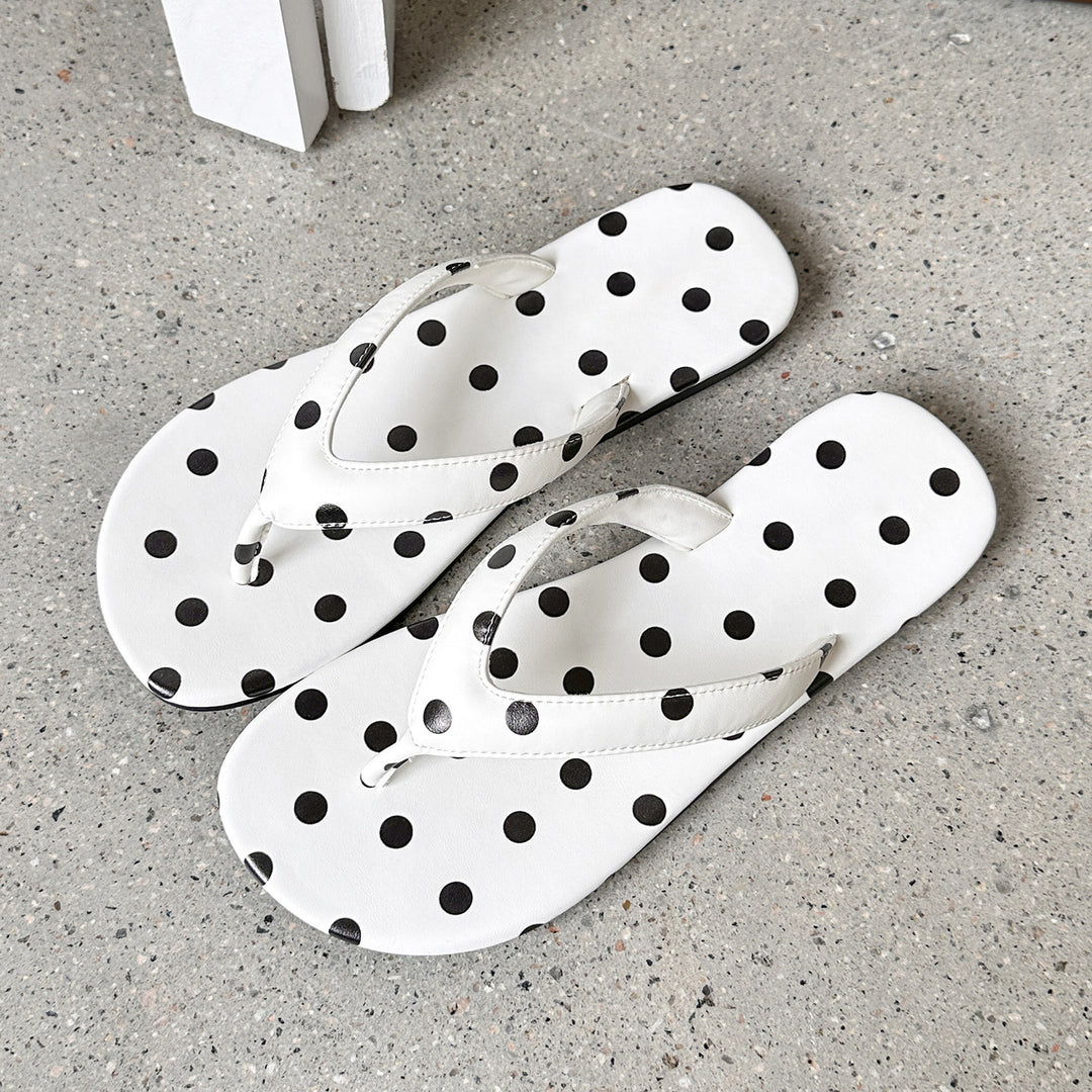 Damen Zehentrenner-Sandalen mit modernem Punkte-Design EB