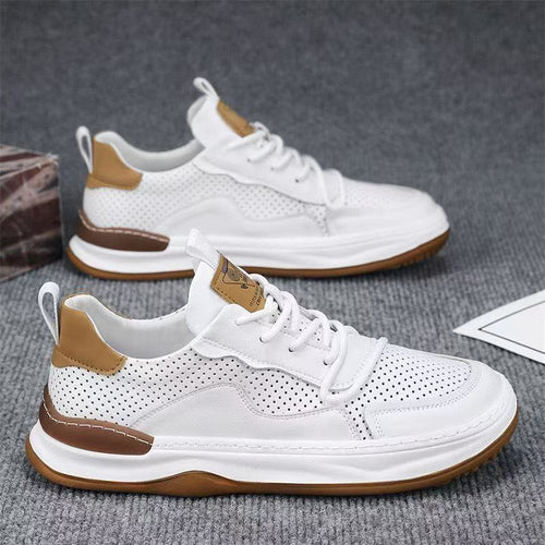 Damen Atmungsaktive Sport-Sneaker mit Leder- und Mesh-Elementen EB