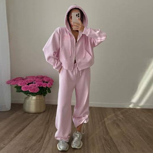 Damen lässiger Hoodie und Jogginghose Set EB