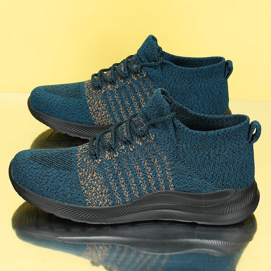 Damen Sportliche Stricksneaker mit elastischem Schaft und rutschfester Sohle EB