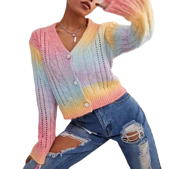 Damen kuschelige Strickjacke mit voluminösen Ärmeln und einzigartigem Zopfmuster EB
