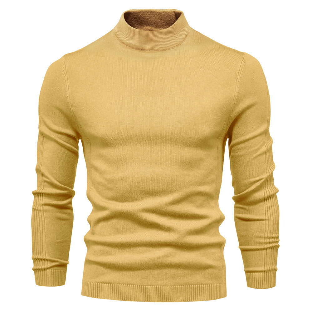 Herren stilvoller Rollkragenpullover aus weicher Merinowolle EB