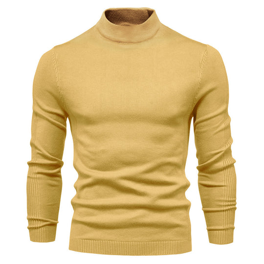 Herren stilvoller Rollkragenpullover aus weicher Merinowolle EB