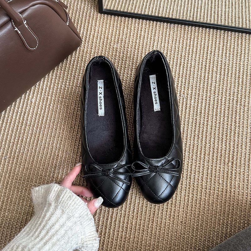 Damen Ballerinas mit modischem Riemen und eleganter Steppoptik EB