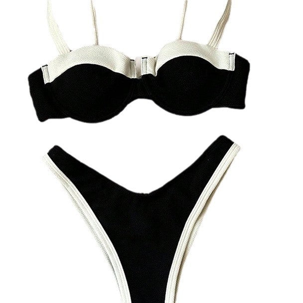 Damen Bikini mit gepolstertem Oberteil und verstellbaren Trägern EB