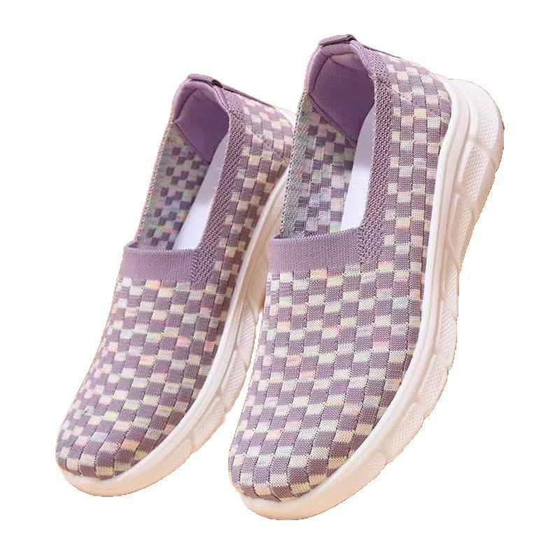 Damen Bequeme Slip-On Sneaker mit elastischem Obermaterial EB