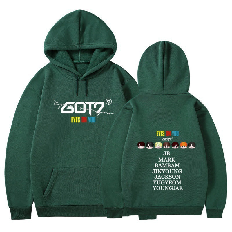 Damen Kapuzensweater mit einzigartigem GOT7 Design und bequemer Passform EB