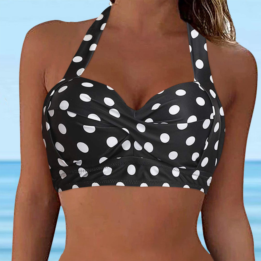 Damen Sportliches Bikinioberteil mit tiefem Ausschnitt und Halter-Design EB