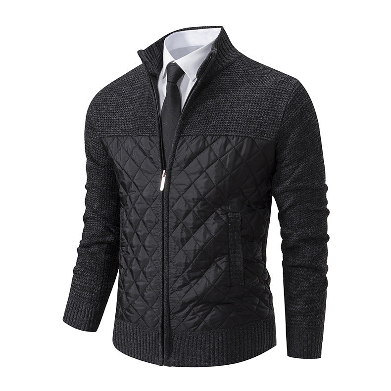 Herren gesteppte Freizeitjacke mit hochschließendem Kragen und praktischen Taschen EB