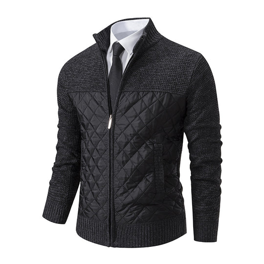 Herren gesteppte Freizeitjacke mit hochschließendem Kragen und praktischen Taschen EB