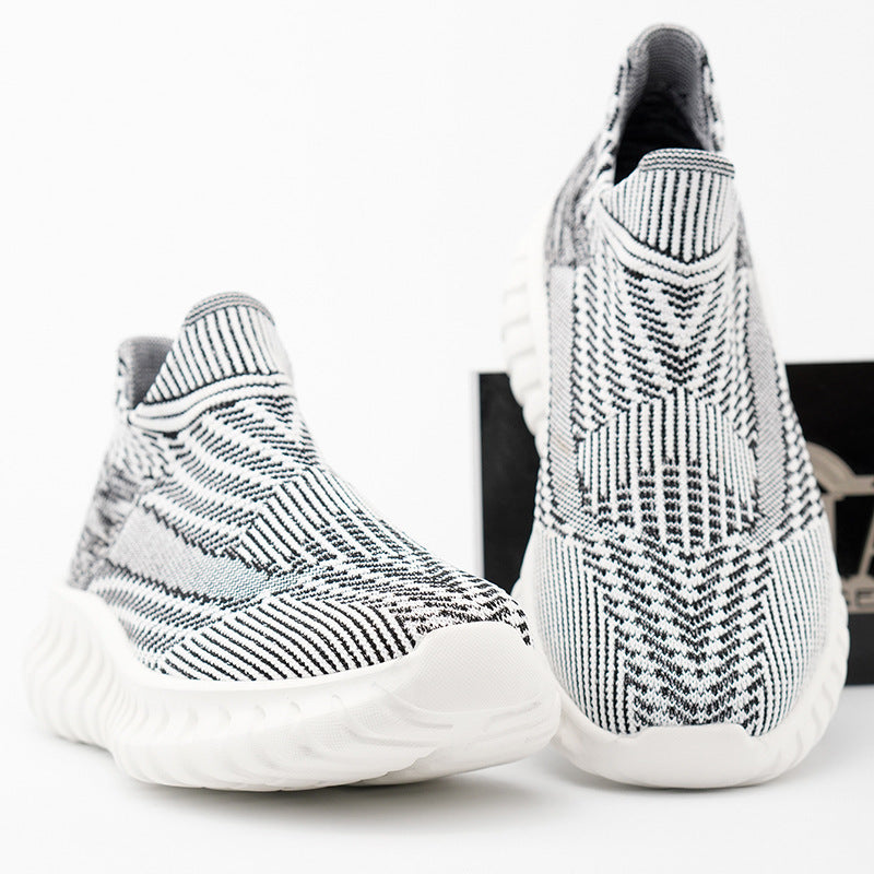 Damen Modische Strick-Sneaker mit rutschfester Sohle EB